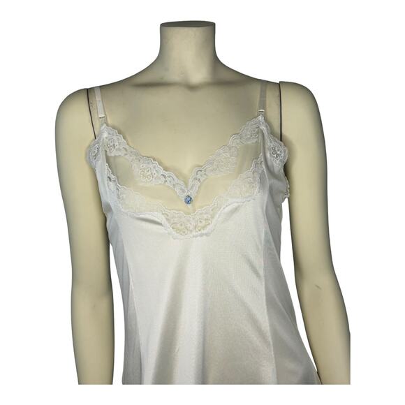 American Vintage Melody Lingerie full slip with lace in white size 38 - Picture 3 of 15